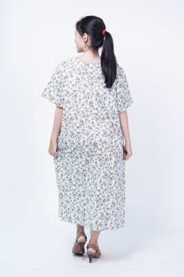 Piyama Talisa Daster Tidur Full Kancing Motif Rose - DS 516